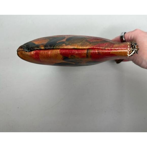 Patricia Nash Cassini Wristlet Veg Tan Leather Floral - Picture 5 of 13